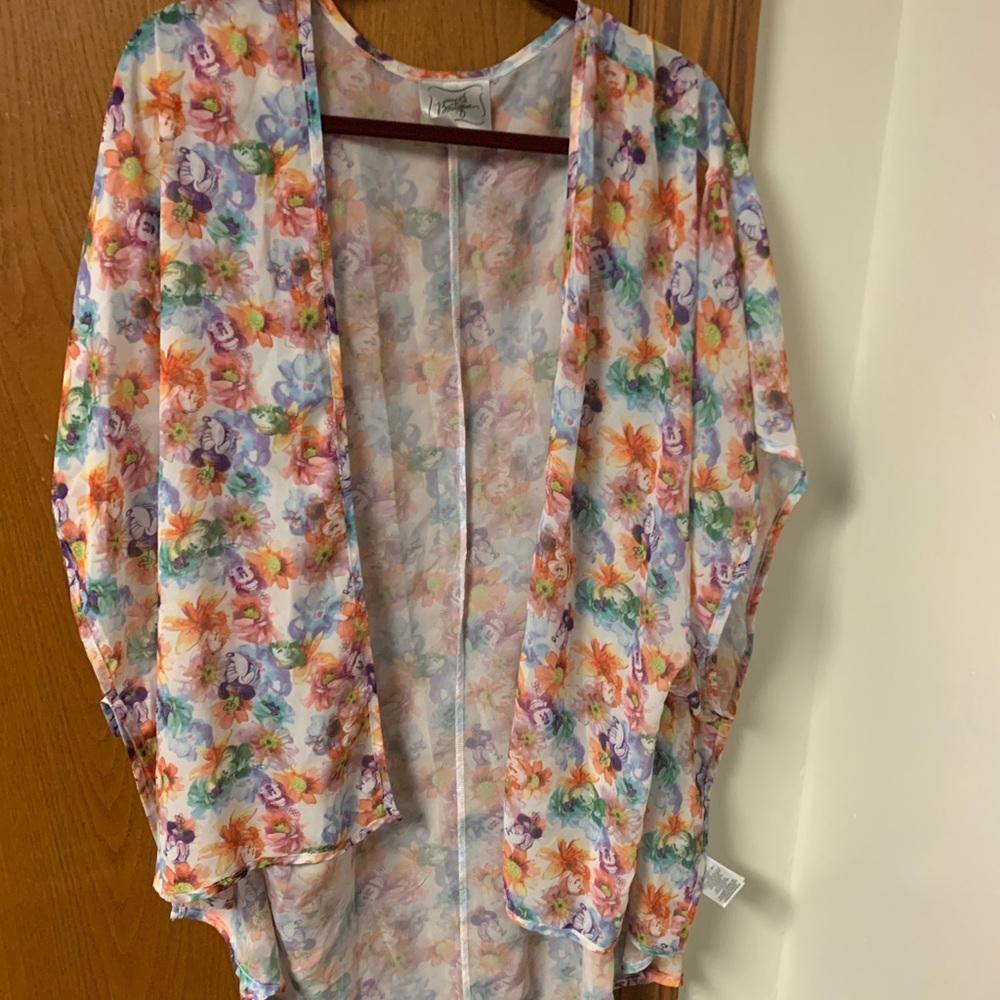Watercolor Floral Minnie Mouse Kimono